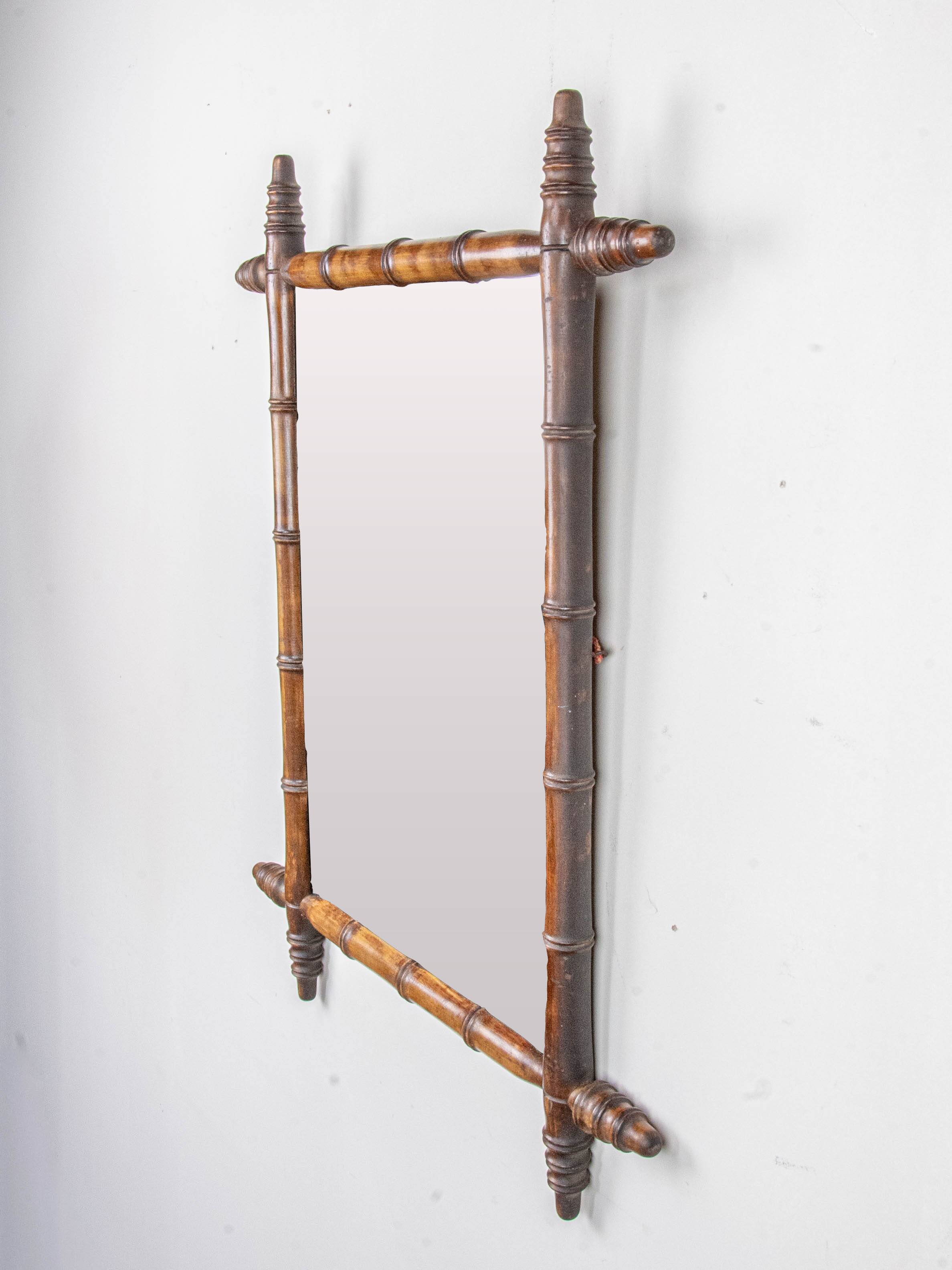 Bamboo style mirror