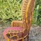 Peacock or Emmanuelle armchair in wicker from the 1970s.