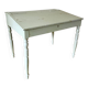 Antique wooden sloped desk, with a drop-down front and turned legs.
