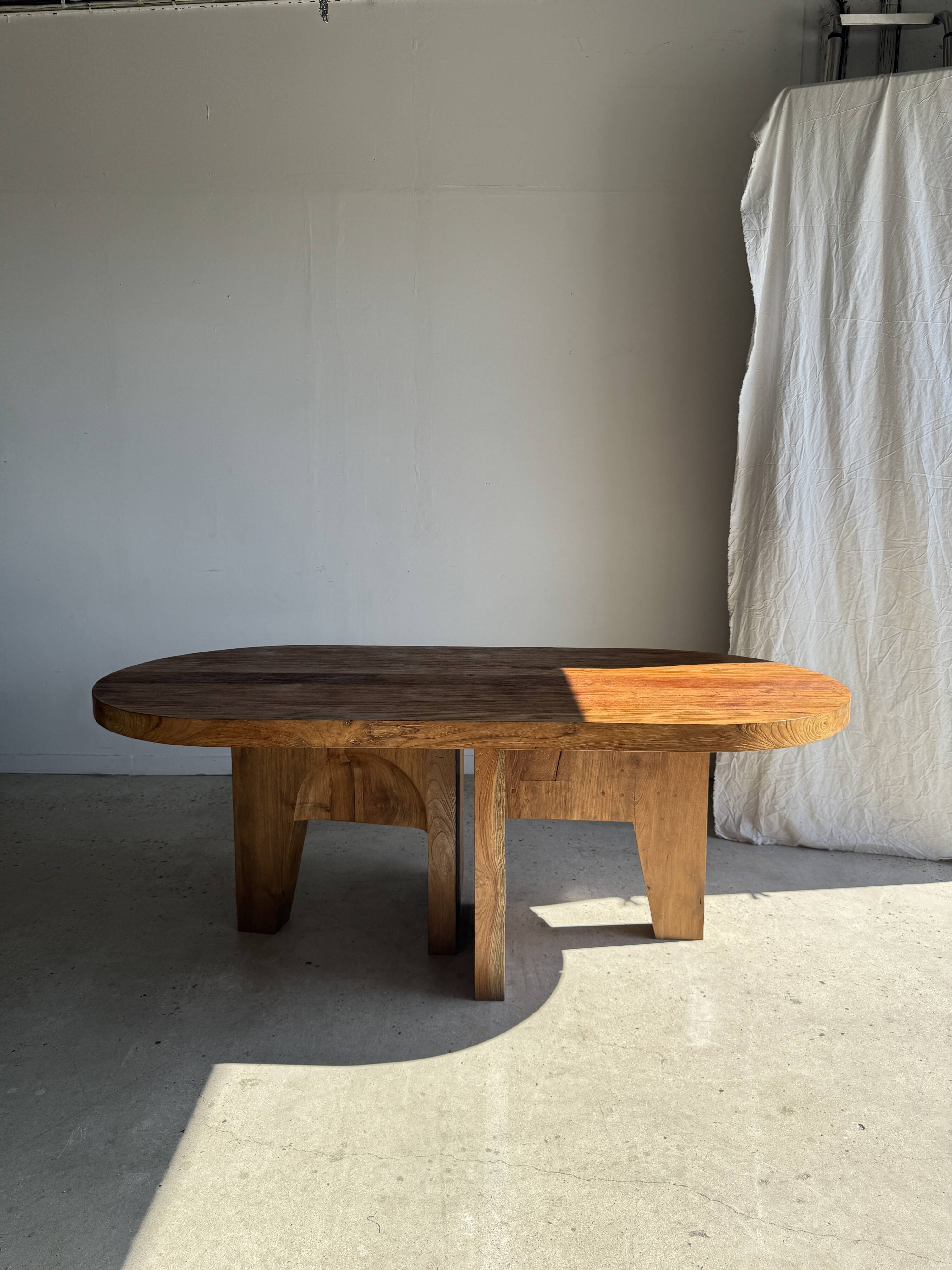Immense solid teak table 2.10m x 1m