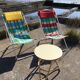 Pair of vintage Lafuma sunbeds