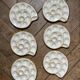 6 vintage snail plates
