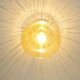 Amber Bubble Glass Ceiling Light, Brass Semi Flush Mount, Mushroom Lamp