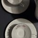 Pouring coffee service and two cups Lunéville KG mid-twentieth