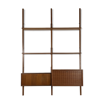 Modular wall shelf "Royal System" by Poul Cadovious for Cado Denmark, 60s.