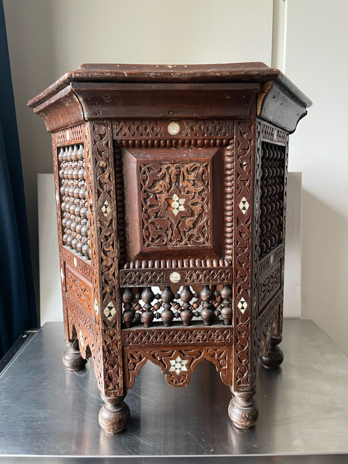 Antique Ottoman Turkish octagonal table
