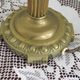 Traditional Style Vintage French Brass Table Lamp Round Footed Base