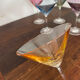 Cocktail glasses in glass