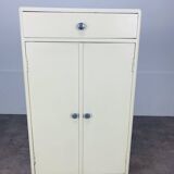 White wood convenient storage unit from the 1950s