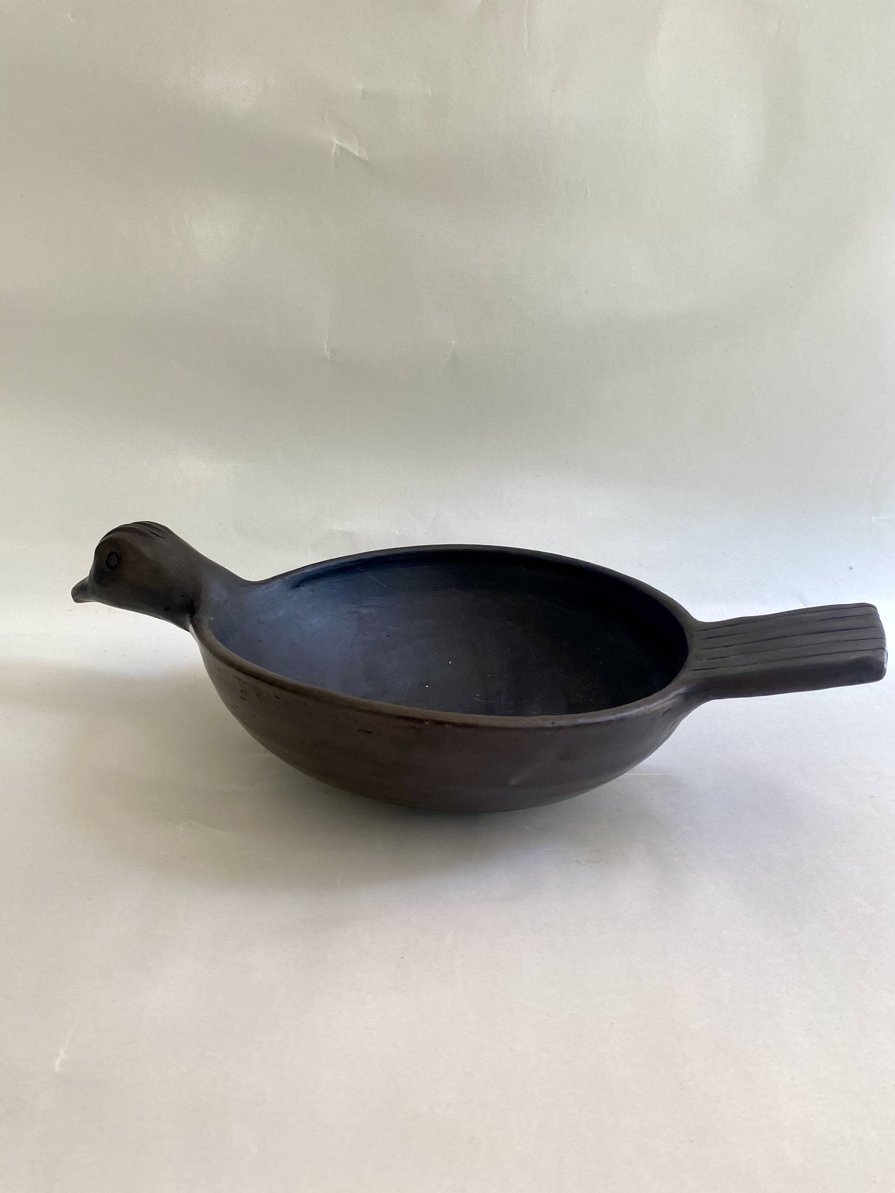 Small terracotta bird plate