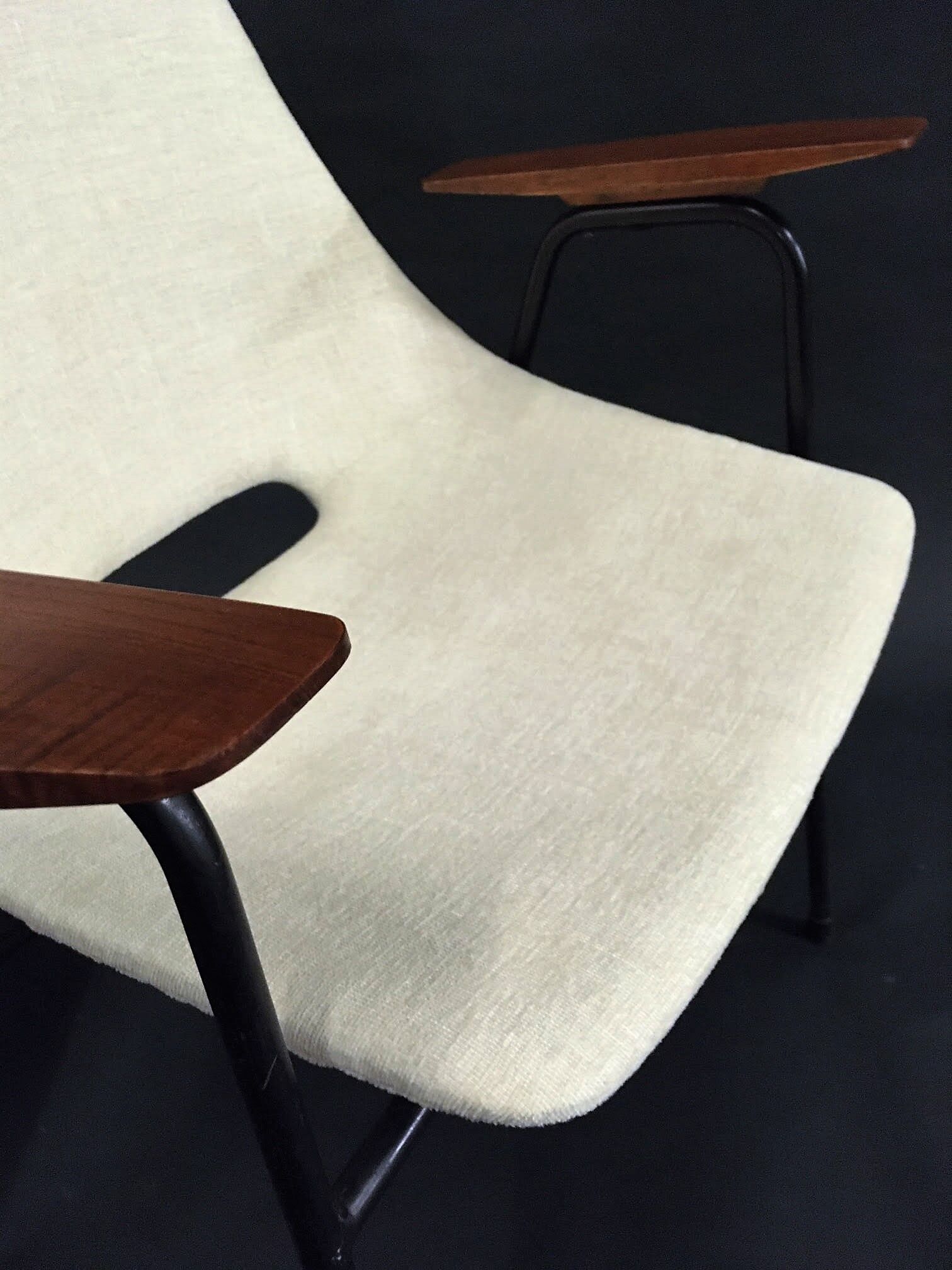 Pair of bridge armchairs, barrel model by Pierre Guariche, Steiner edition 1954