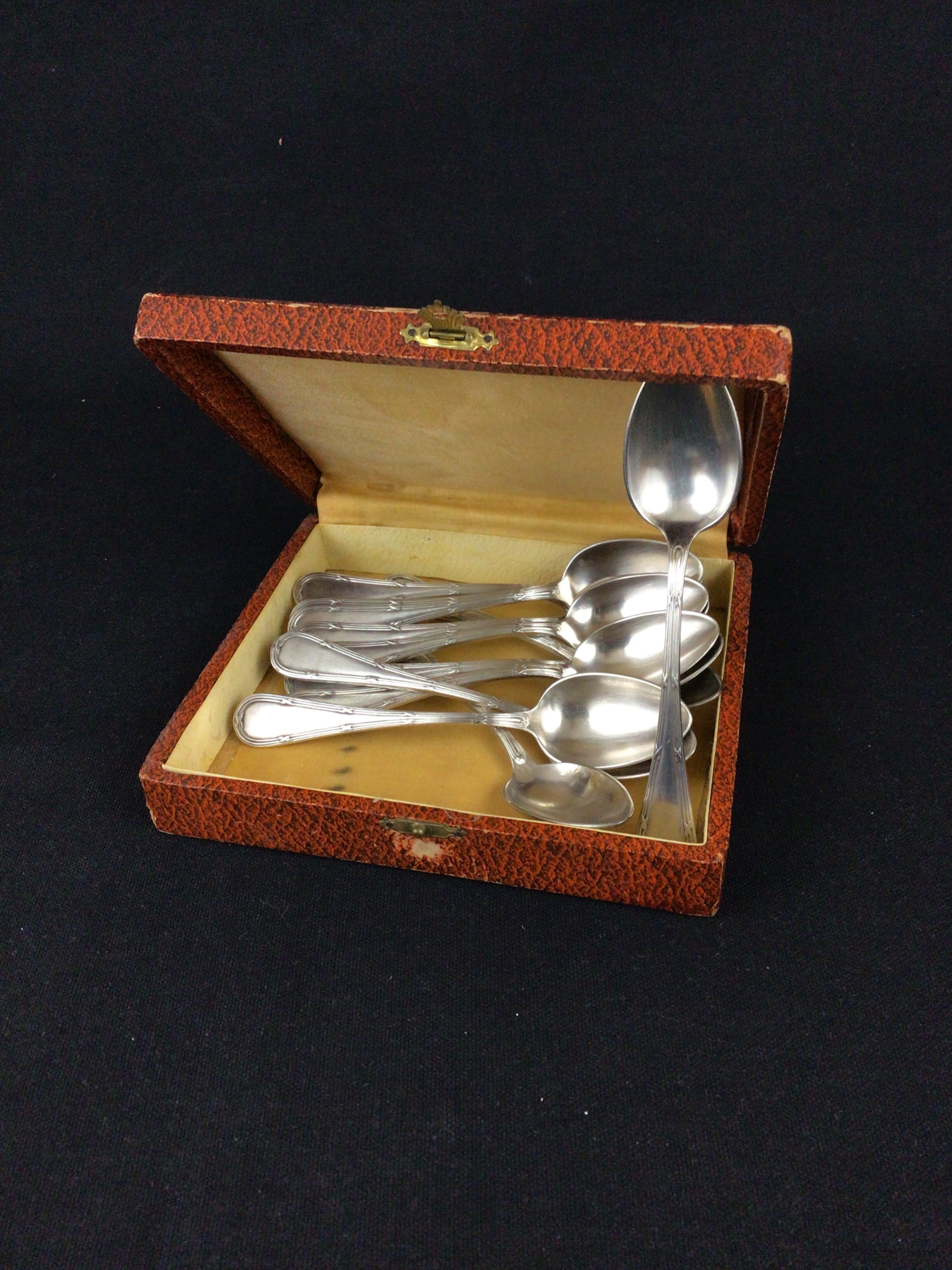 Set of 12 spoons in silver metal Apollo 18gr
