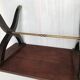 Table basse style empire en bois placage et laiton