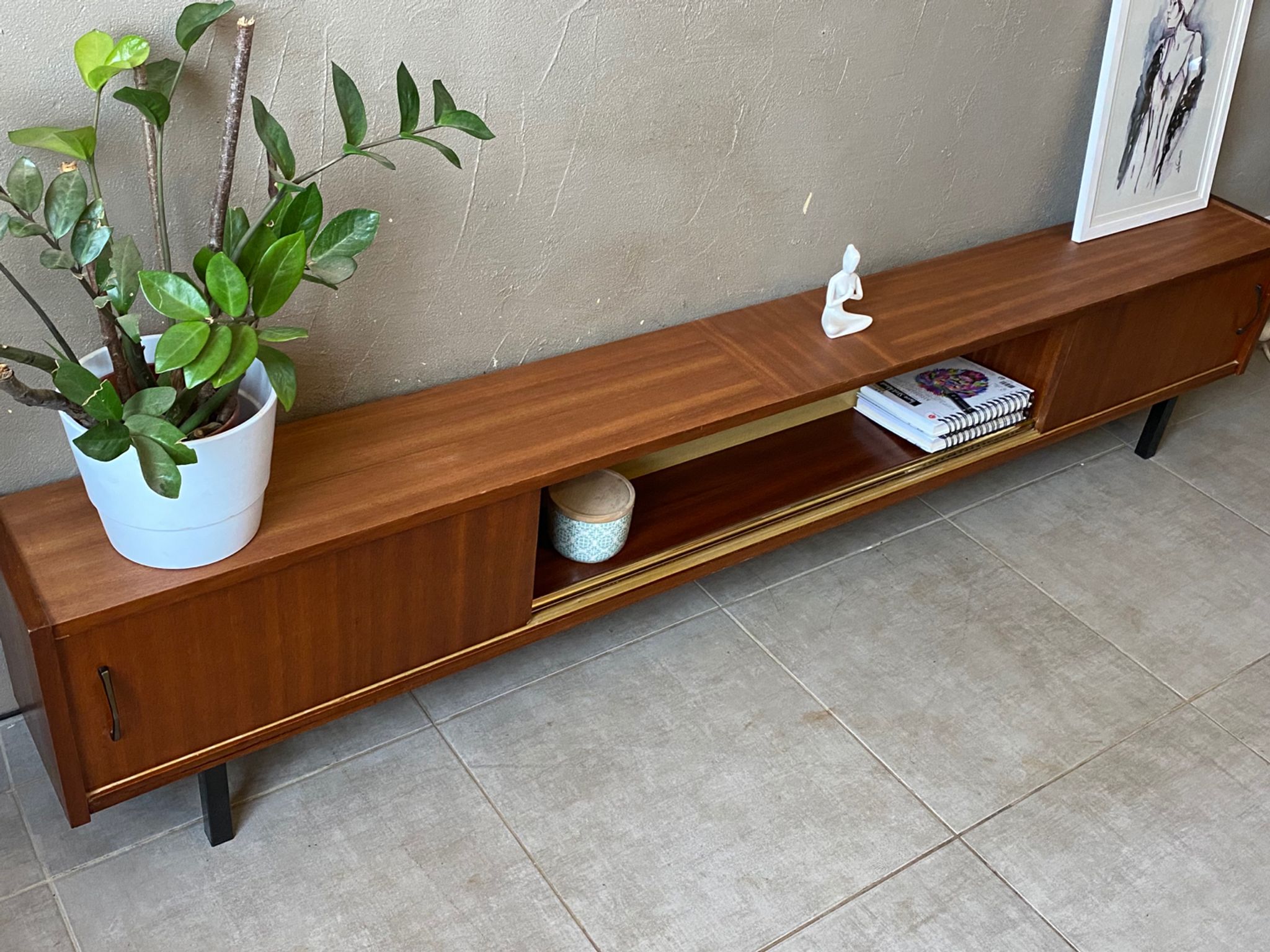 Vintage wooden sideboard from the 50s (shallow)