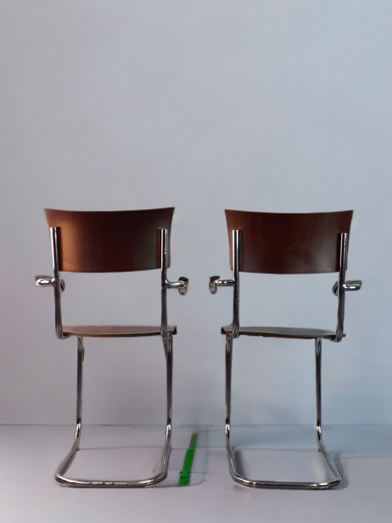 Paire de chaises Mücke Melder, Bauhaus tchèque 1930s