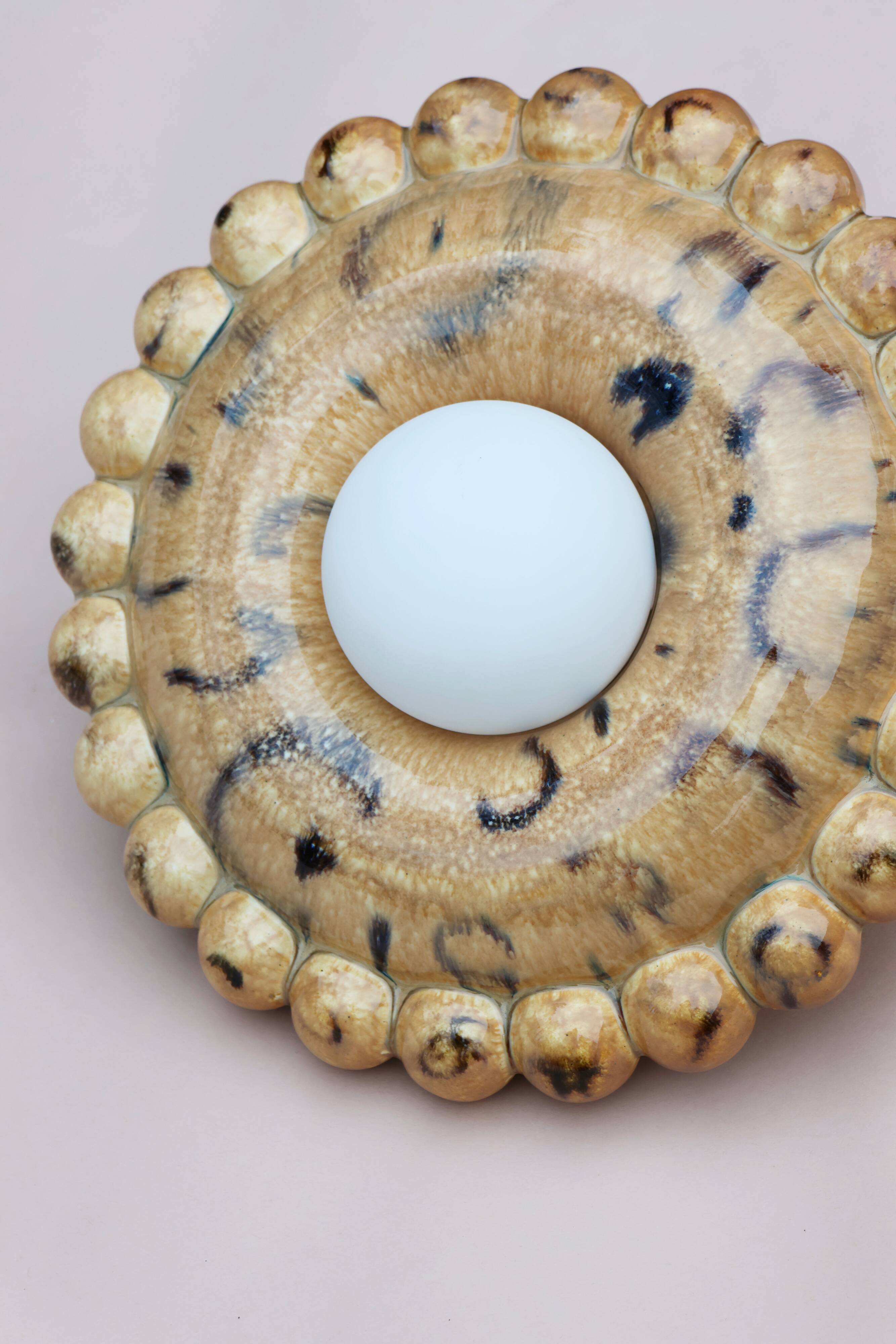 Luna Tall Leo Moka 1 Wall Lamp