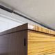 1960 Scandinavian wardrobe, atypical blond wood varnished, 4 doors 3