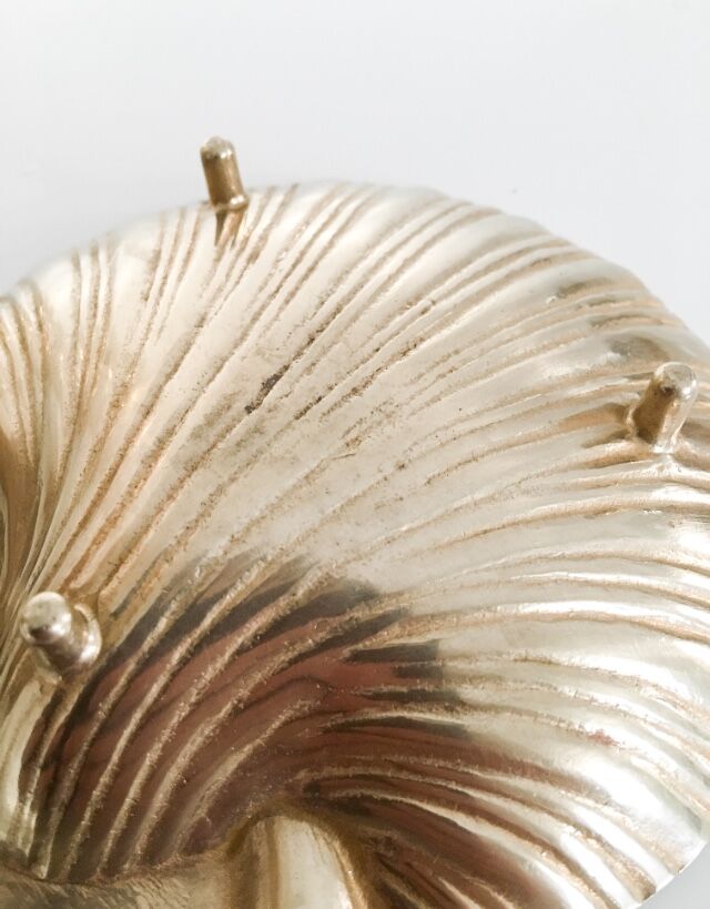 St. James shell ashtray in golden brass