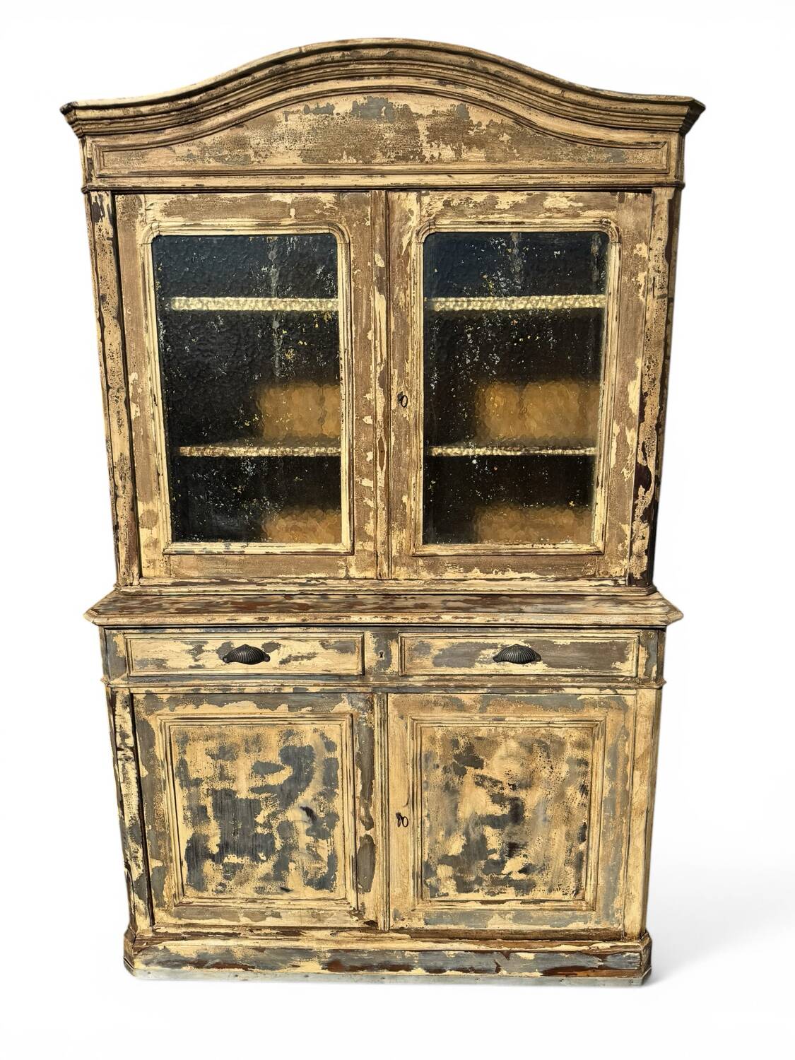 Large two-body sideboard Louis Philippe – blue beige patina