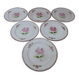 6 stoneware dessert plates