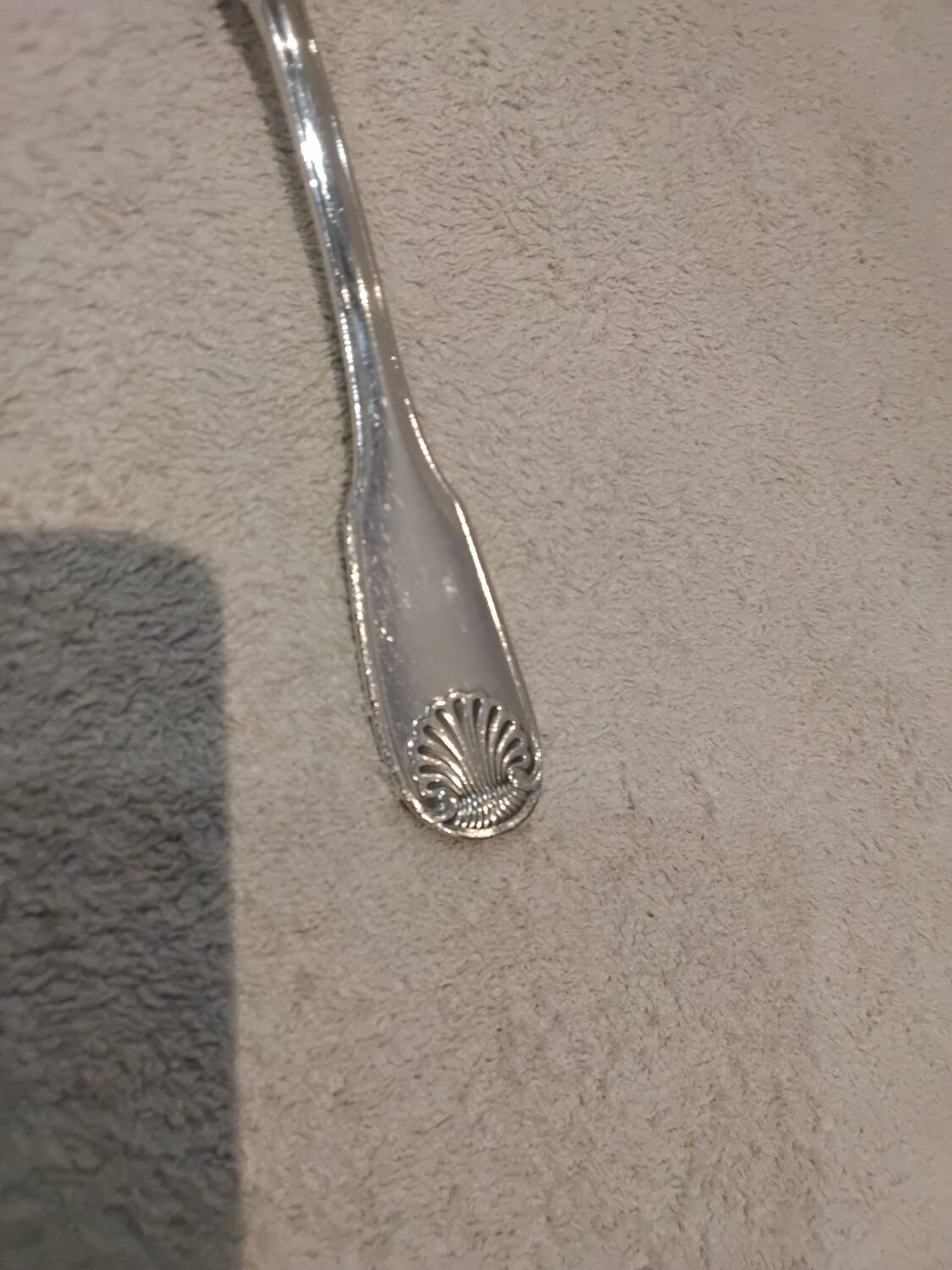 Silver plated rice serving spoons, Christofle Vendome, 25cm