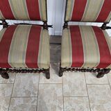 Paire de chaises Louis XIII en chêne