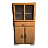 Buffet de cuisine art déco français vintage avec poignées en bakélite, années 1930–1940