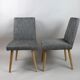 Ensemble de chaises vintage noir et blanc  1970