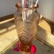 High vase art deco salmon pink