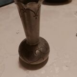 Pewter soliflore vase signed Leboeuf