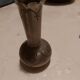 Single-stem vase in pewter signed Leboeuf