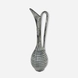 Vintage grey ceramic bud vase, 1970
