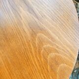 Honey-colored solid beech side table