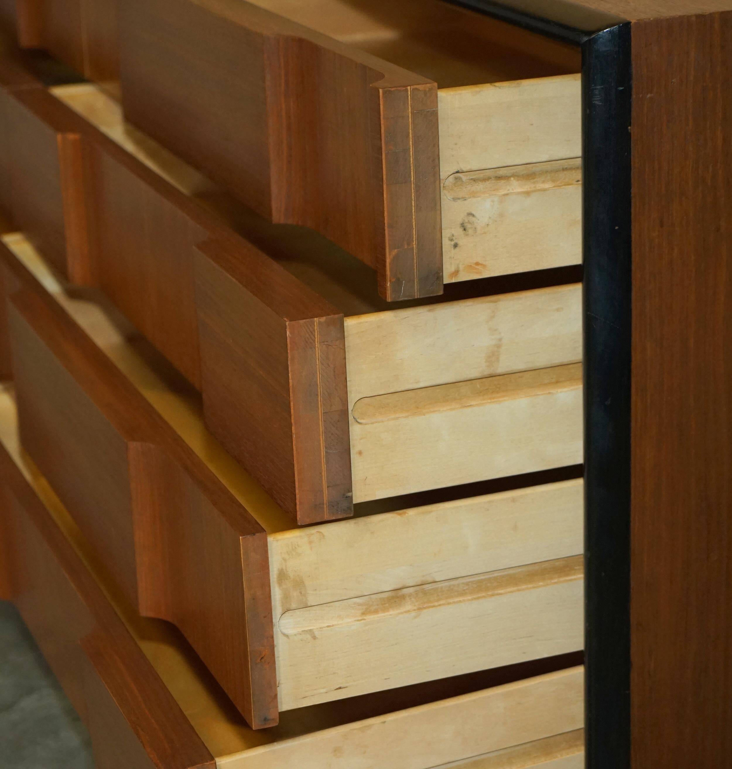Buffet Edmond J Spence à damier Moderniste du Milieu du Siècle