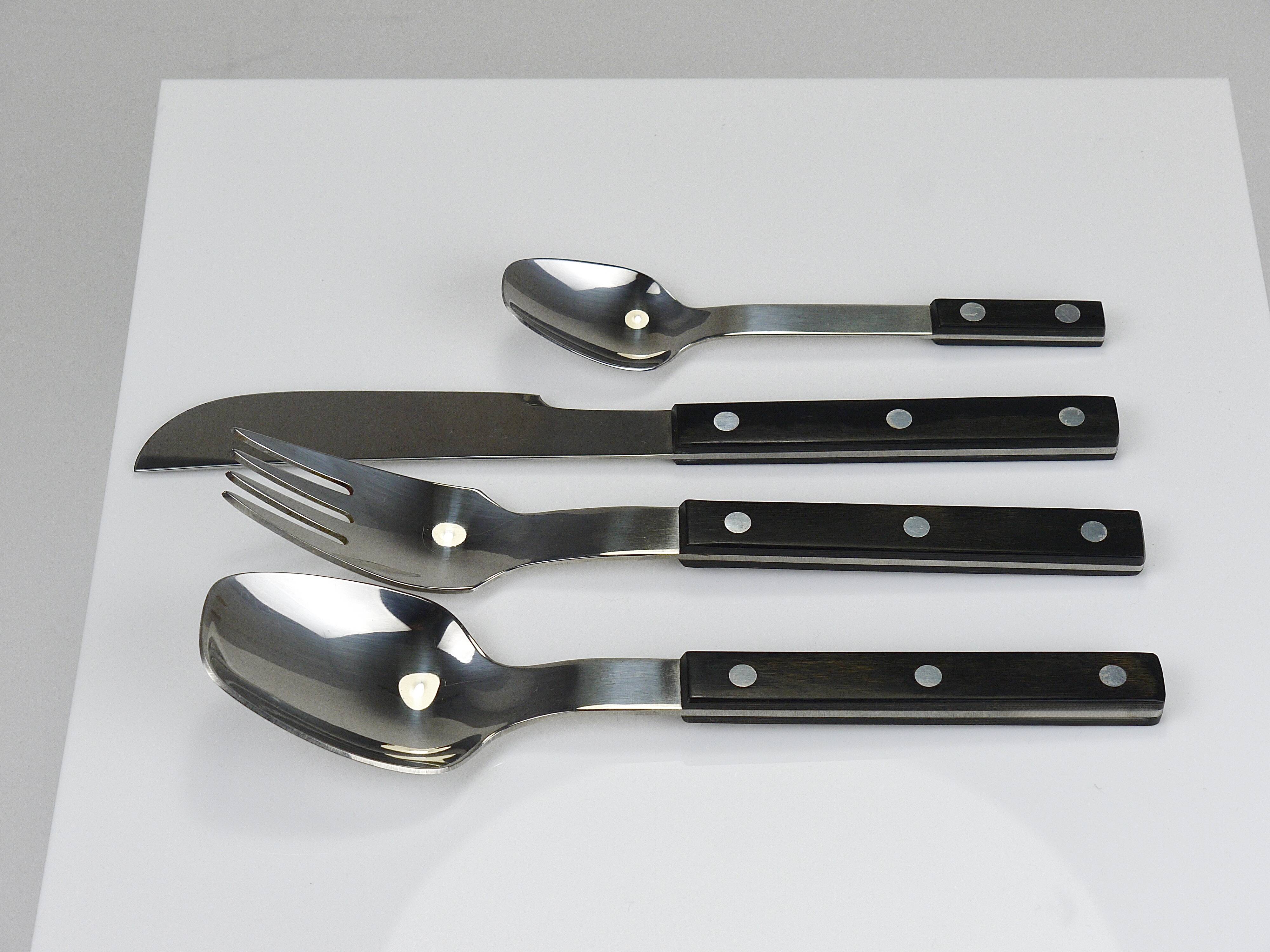 Helmut Alder Amboss Austria 2300 Flatware Cutlery for Six Persons, 1970s