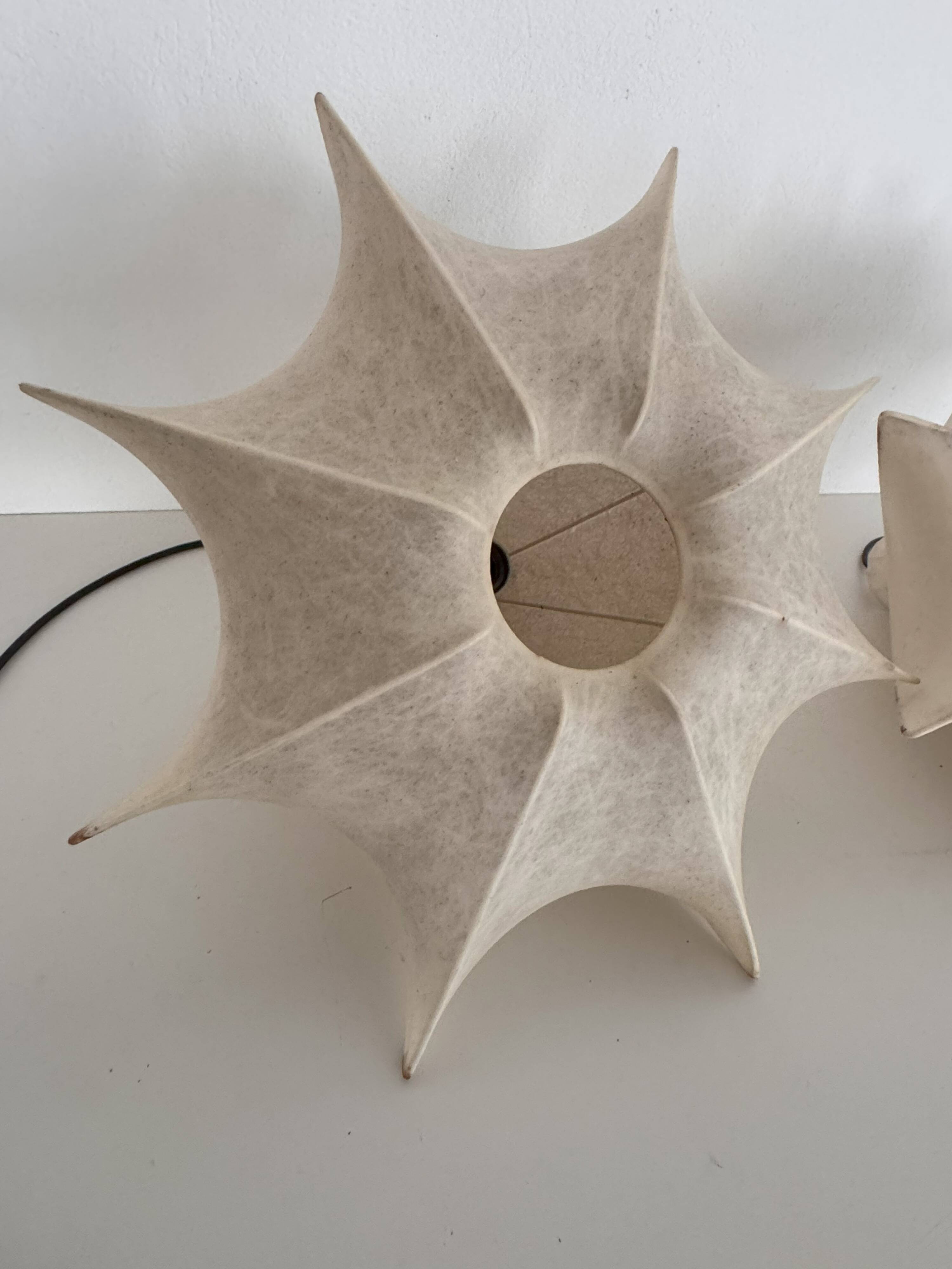 Pair of Italian Designer Cocoon Pendant lights original from the 1960s