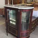 Louis xvi style half-moon silverware display case