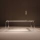 Rectangular Lucite & Brass Coffee Table | Europe 1970s
