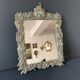 Antique Italian mirror in repoussé silver metal