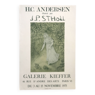Jean-pierre stholl, galerie kieffer, 1975. original lithograph poster