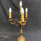 Vintage French Bronze and Brass Table Lamp: Louis XVI Style, 4-Branch C1950