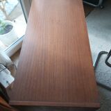 Scandinavian teak bar cabinet on wheels