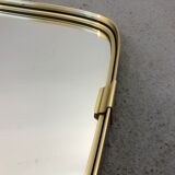 Mid-century modern german rockabilly golden wall mirror, 1970s