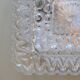 Small square ceiling light wall light in minimalist glass 1970 1980 seventies eighties LAMP-5046