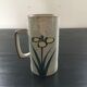 Mug en grès décor floral