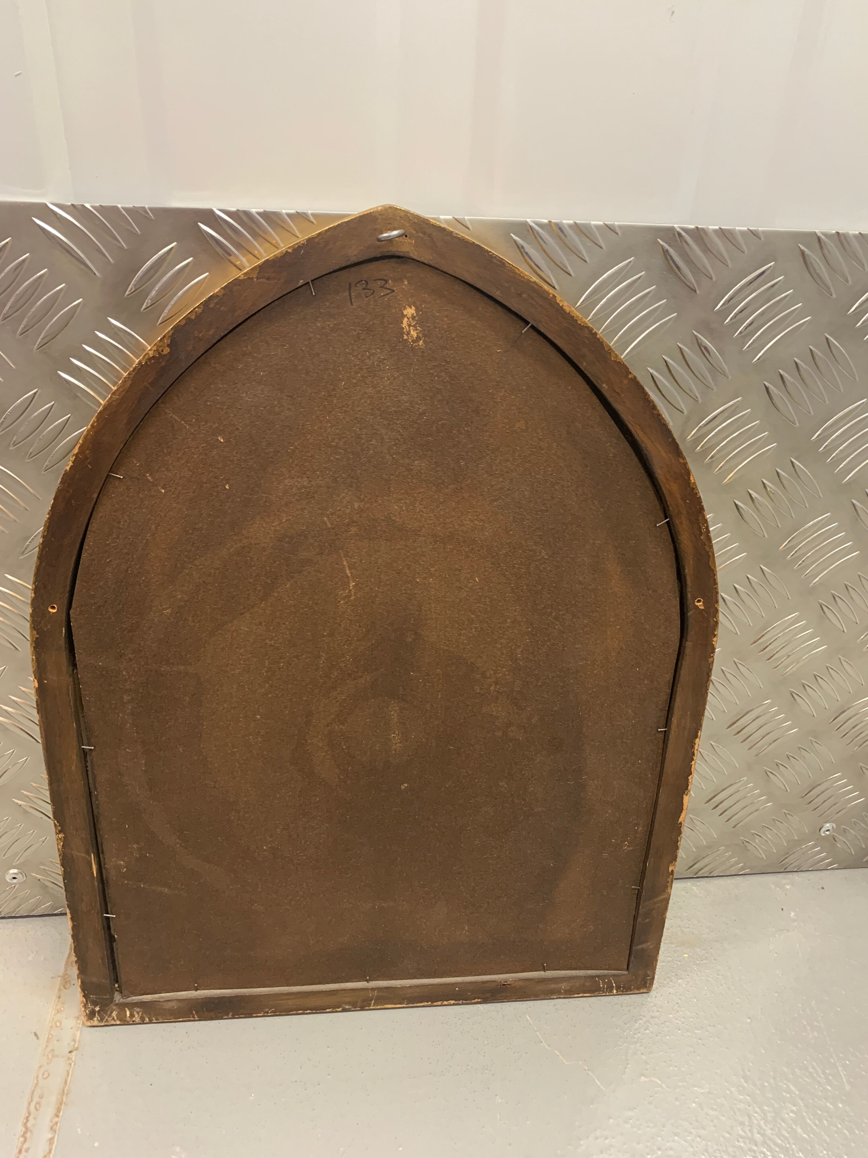 Old mirror in gilded wood - 42x31cm