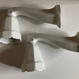 Pair of porcelain wall lights 1950 bathroom