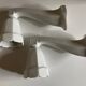 Pair of porcelain wall lights 1950 bathroom