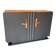Buffet vintage noir mat et bois brut
