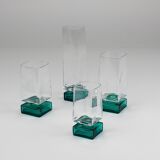 Set of 24 Luigi Bormioli Postmodern Light & Music Monet glasses, Italy, 1980s.